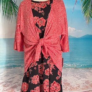 Lularoe Outfit Large Jessie Dress w/Small Lindsay